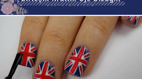 Birleşik Krallık Bayrağı Oje Dizaynı